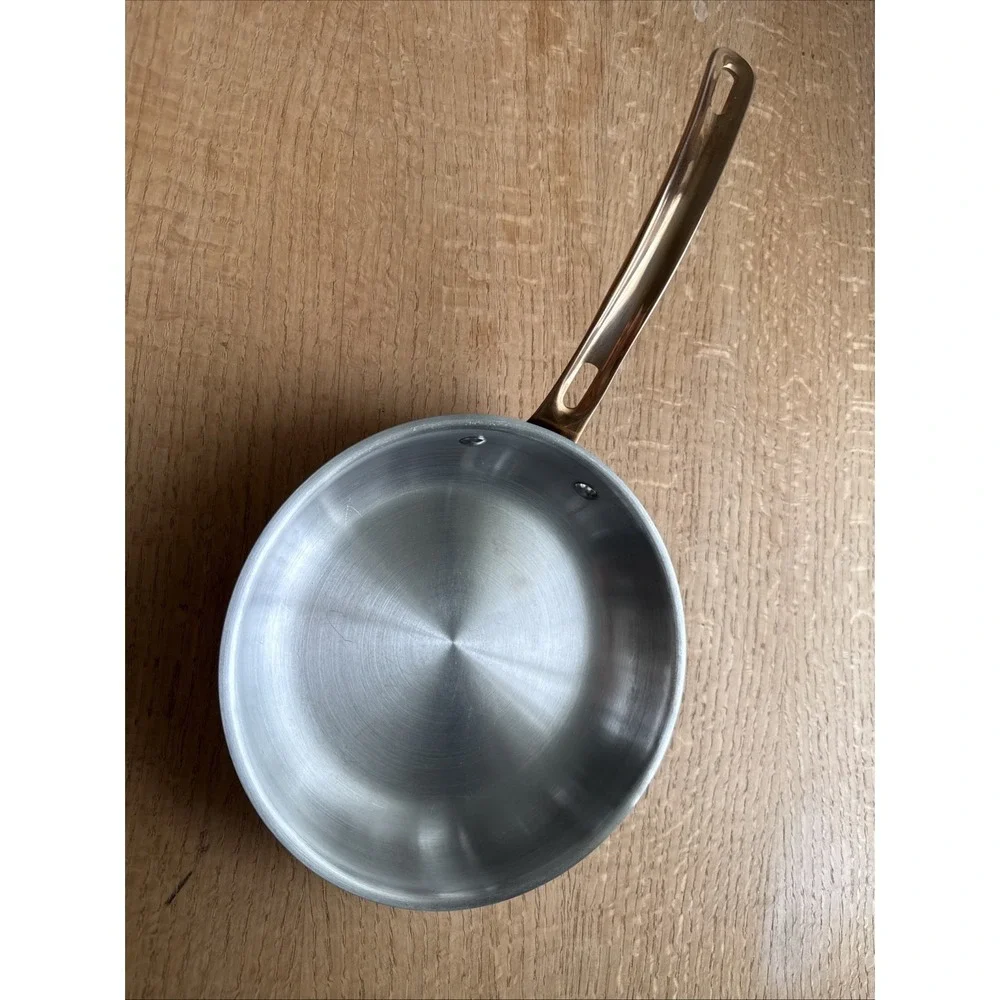 Viking 8 Inch 3-Ply Stainless Steel Omelette Pan Skillet with Copper Handle